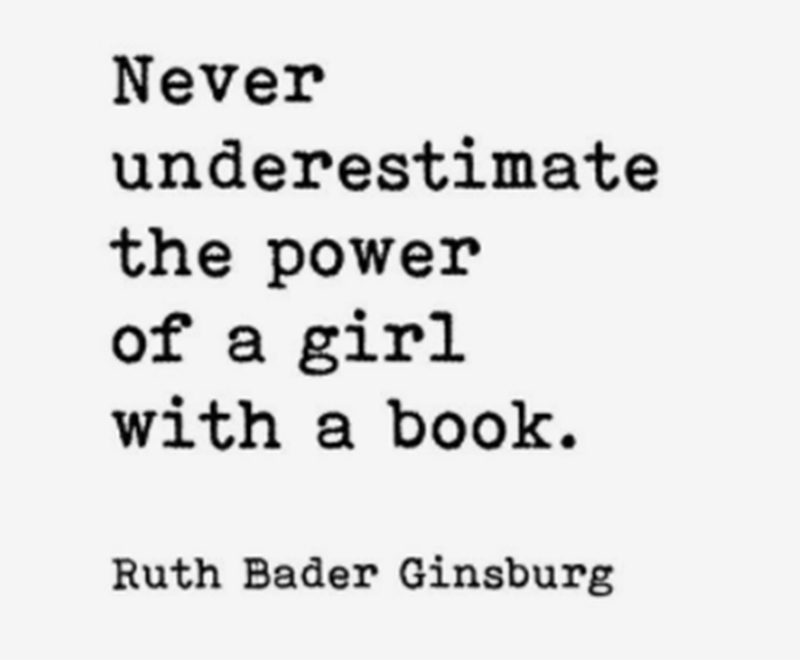 Blair - Never Underestimage the Power of a Girl with a Book Quote