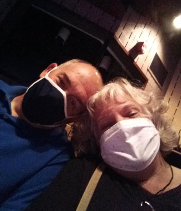 Susan - Susan Taking a Selfie with a Man while Wearing a Mask